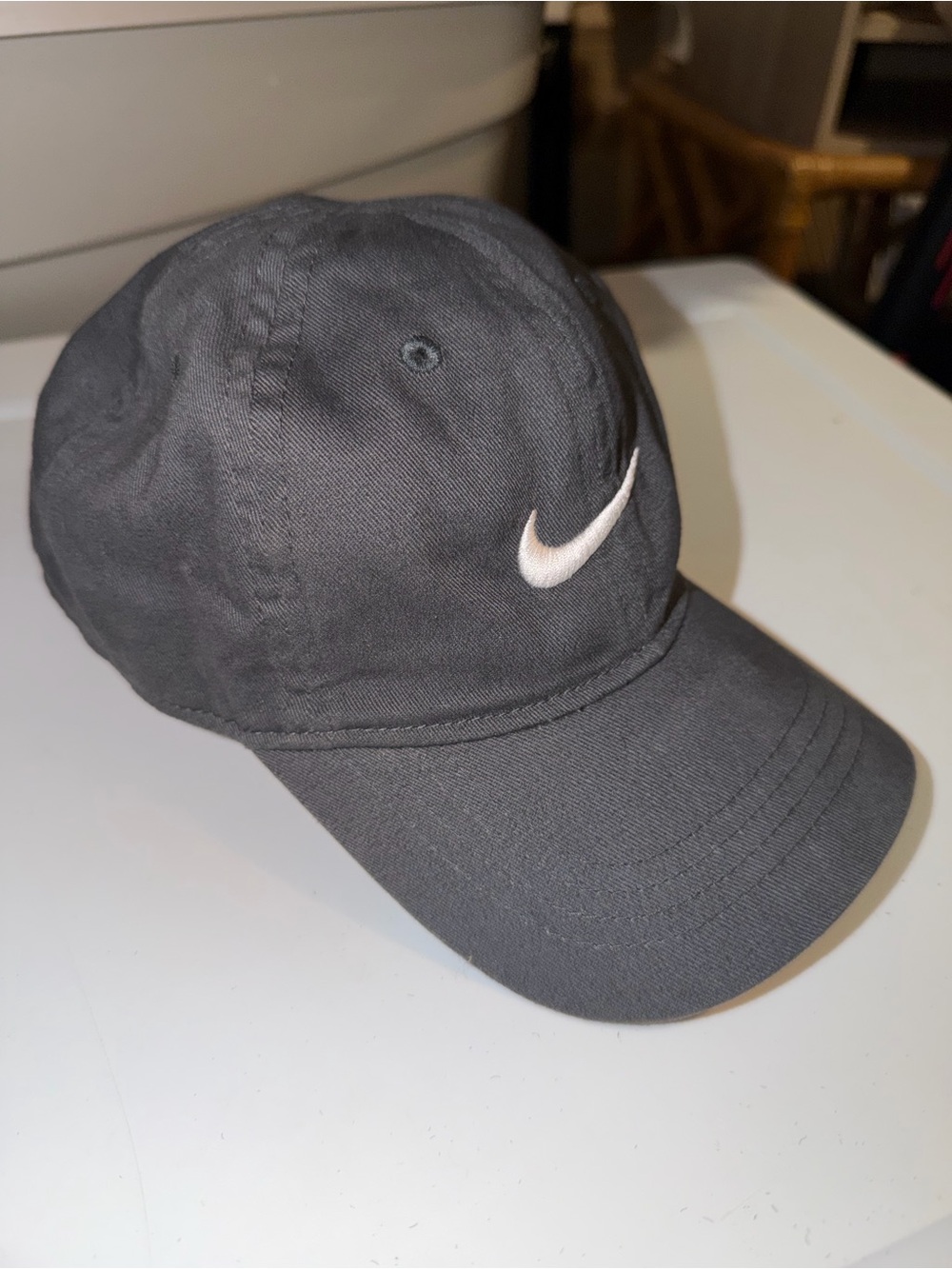 Nike Black Cap with White Swoosh